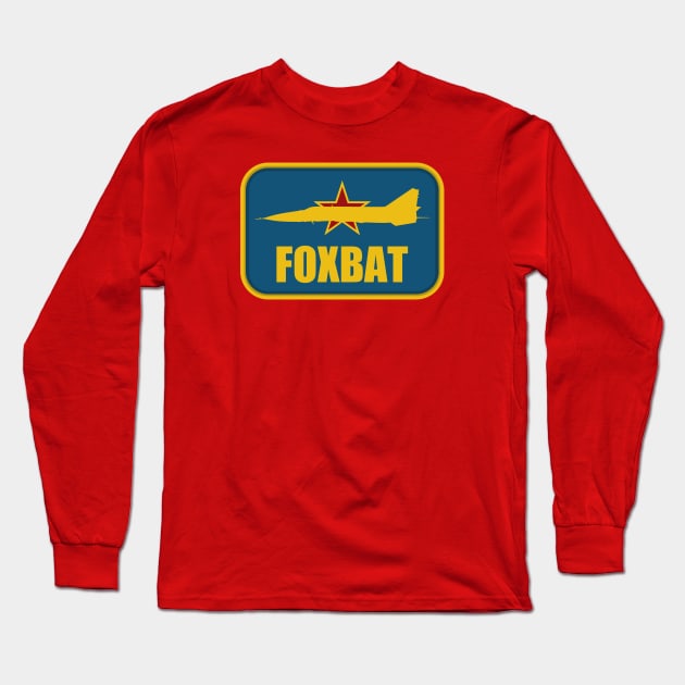 Mig-25 Foxbat Patch Long Sleeve T-Shirt by Tailgunnerstudios